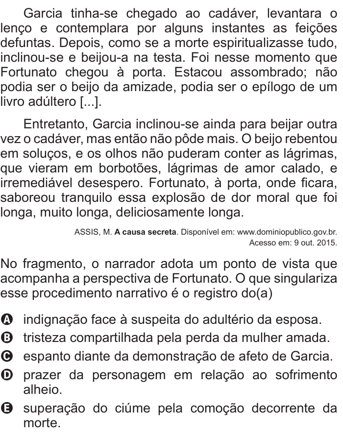 Questão 7 no caderno Azul do ENEM 2017