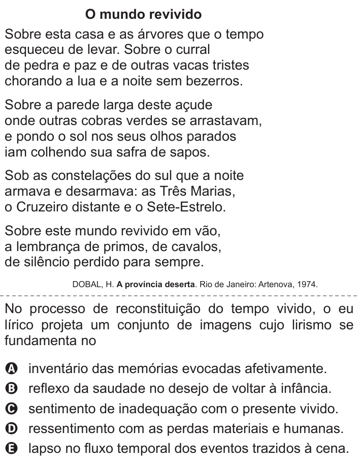 Questão 18 no caderno Azul do ENEM 2017