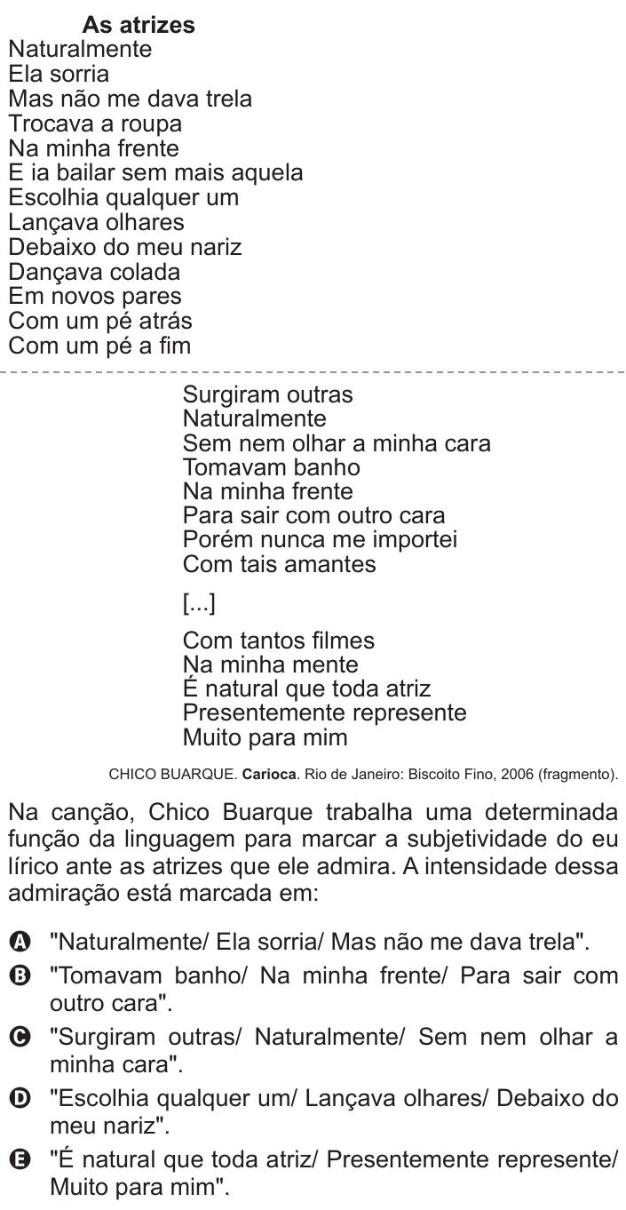 Questão 23 no caderno Azul do ENEM 2017