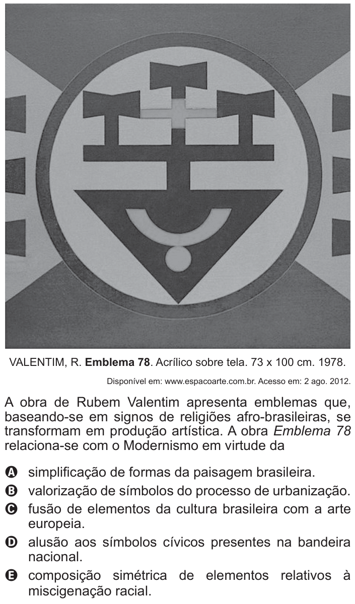 Questão 36 no caderno Azul do ENEM 2017