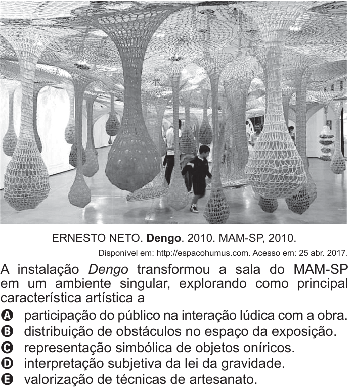 Questão 37 no caderno Azul do ENEM 2017