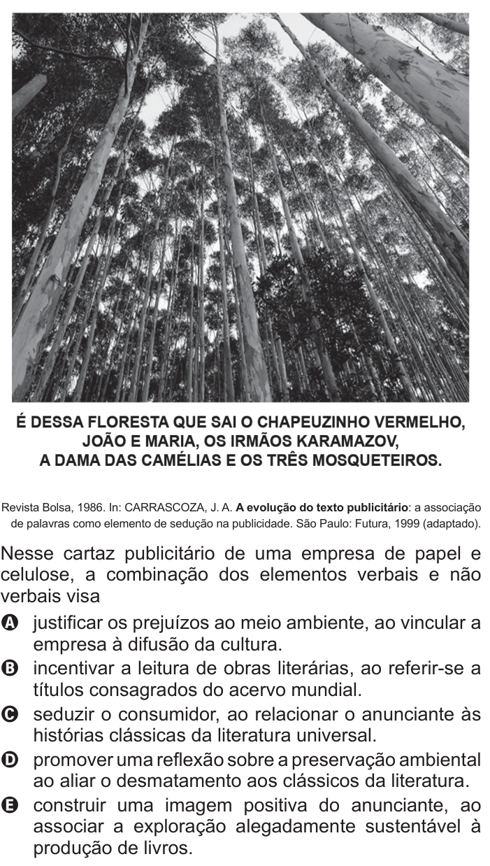 Questão 41 no caderno Azul do ENEM 2017