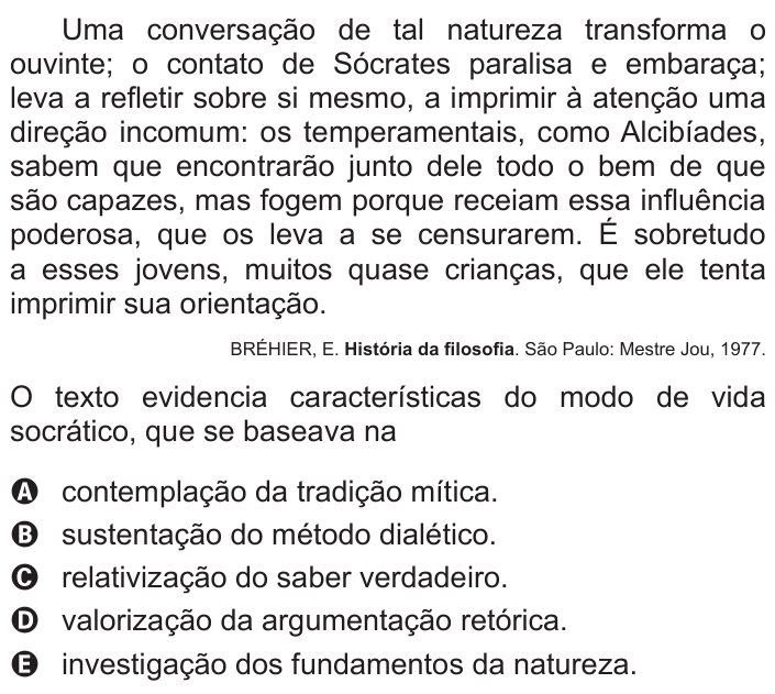 Questão 66 no caderno Azul do ENEM 2017