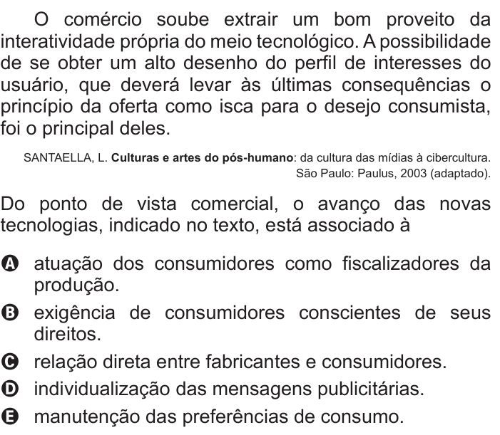 Questão 89 no caderno Azul do ENEM 2017