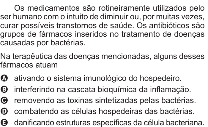 Questão 92 no caderno Azul do ENEM 2017
