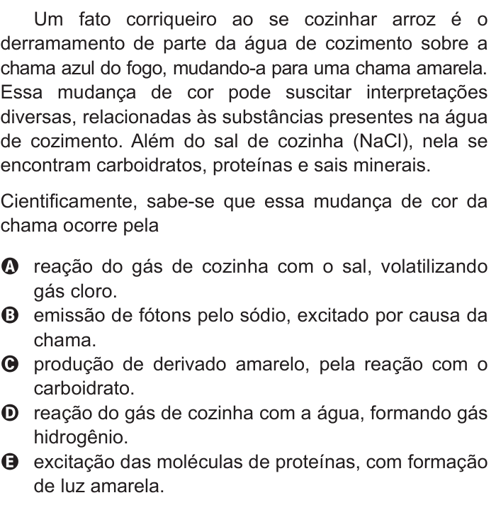 Questão 97 no caderno Azul do ENEM 2017