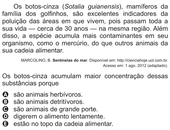 Questão 111 no caderno Azul do ENEM 2017