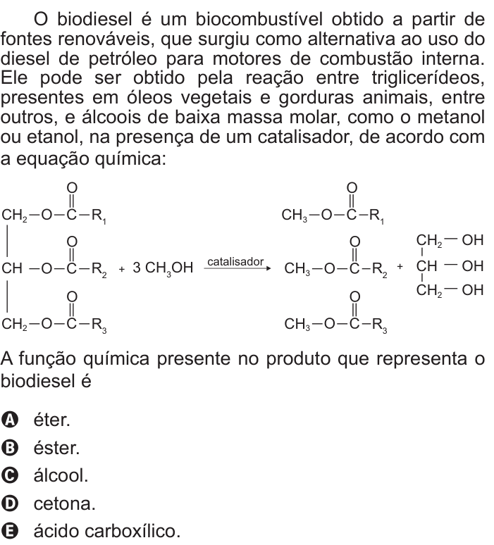 Questão 114 no caderno Azul do ENEM 2017