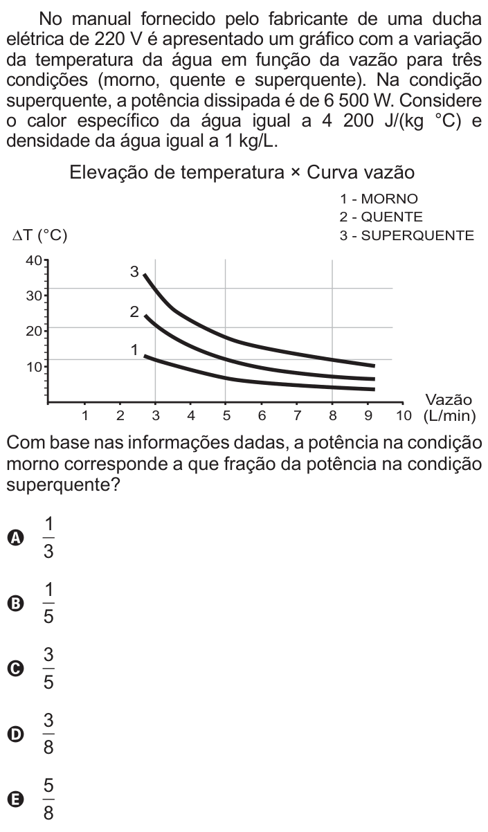 Questão 127 no caderno Azul do ENEM 2017