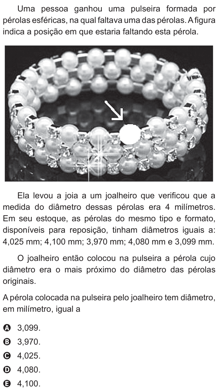 Questão 157 no caderno Azul do ENEM 2017