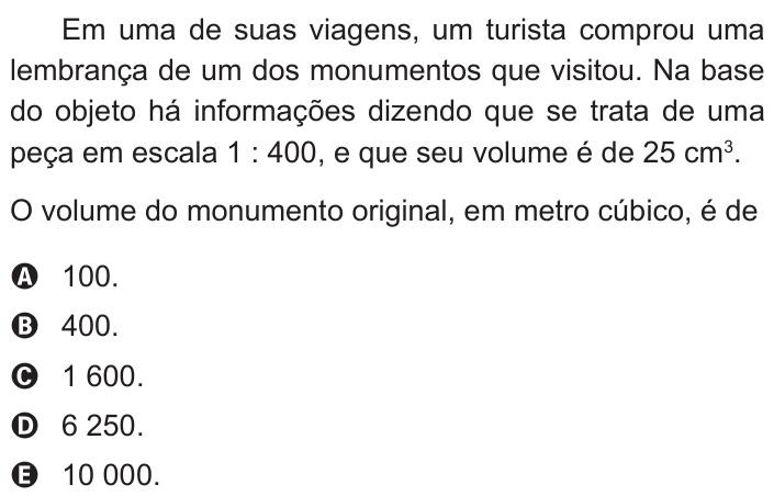 Questão 158 no caderno Azul do ENEM 2017