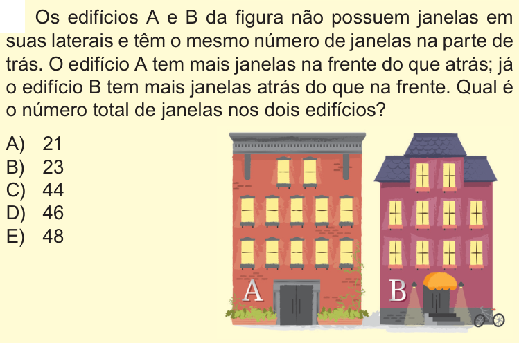 Questão 4 no caderno Nível 1 da OBMEP 2018