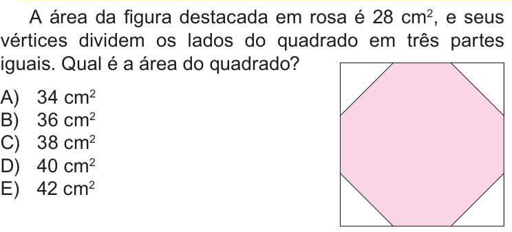 Questão 5 no caderno Nível 1 da OBMEP 2018