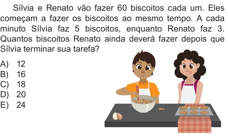 Questão 6 no caderno Nível 1 da OBMEP 2018