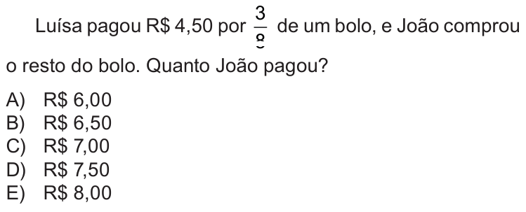 Questão 8 no caderno Nível 1 da OBMEP 2018
