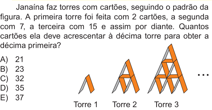 Questão 11 no caderno Nível 1 da OBMEP 2018