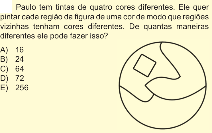 Questão 17 no caderno Nível 1 da OBMEP 2018