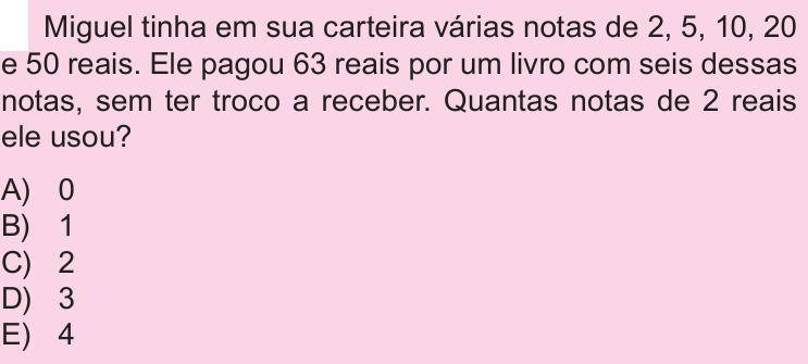 Questão 1 no caderno Nível 2 da OBMEP 2018