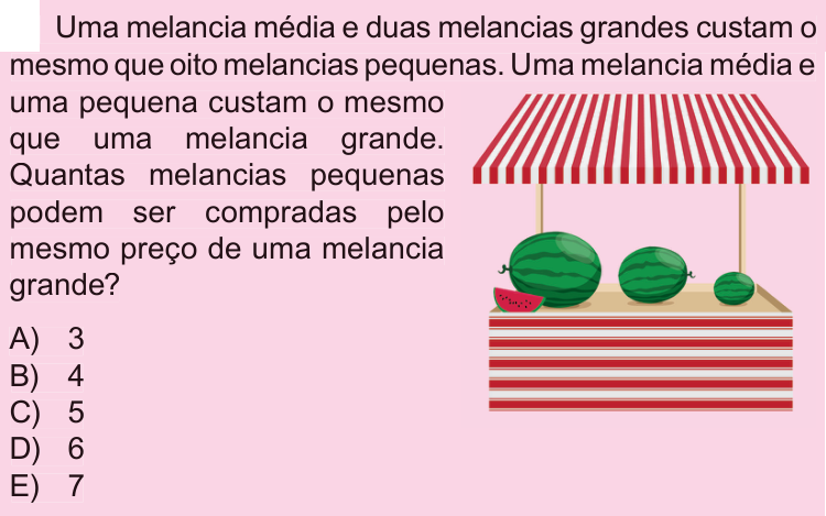 Questão 3 no caderno Nível 2 da OBMEP 2018