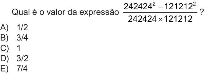 Questão 7 no caderno Nível 2 da OBMEP 2018