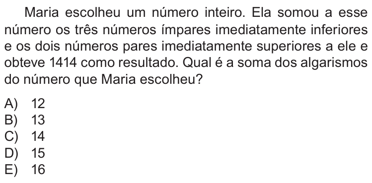 Questão 9 no caderno Nível 2 da OBMEP 2018