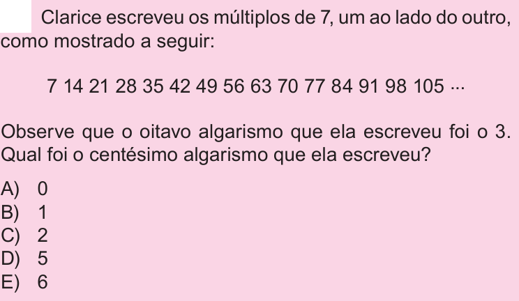 Questão 16 no caderno Nível 2 da OBMEP 2018
