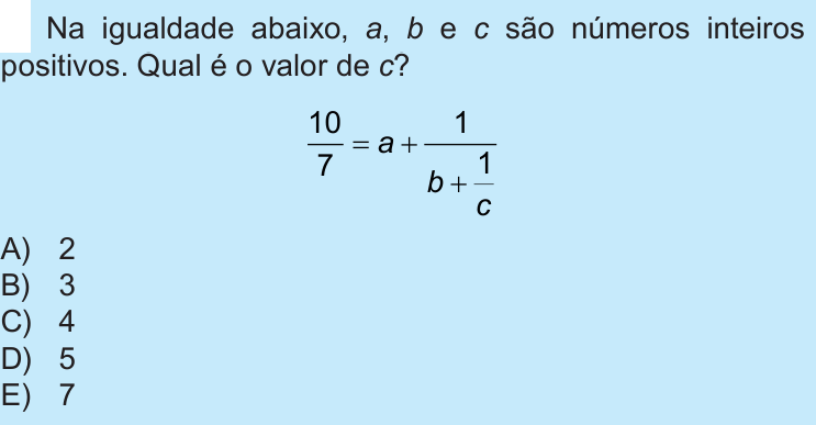 Questão 2 no caderno Nível 3 da OBMEP 2018