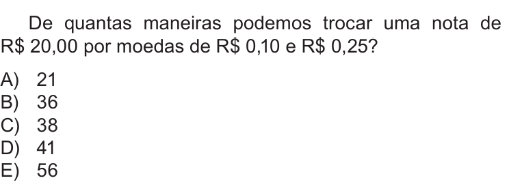 Questão 5 no caderno Nível 3 da OBMEP 2018