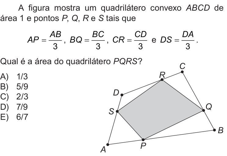 Questão 12 no caderno Nível 3 da OBMEP 2018