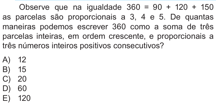Questão 13 no caderno Nível 3 da OBMEP 2018