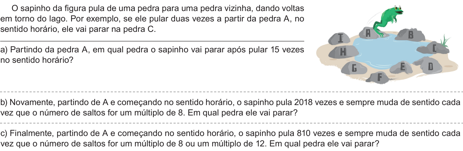Questão 3 no caderno Nível 1 da 2ª fase da OBMEP 2018