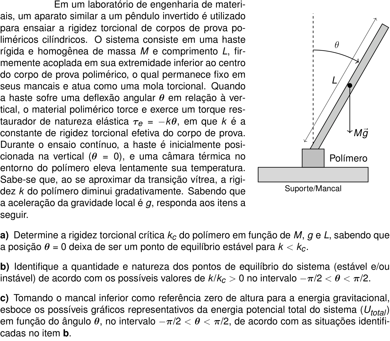 Questão 1 no caderno Física da 2ª fase do ITA 2027