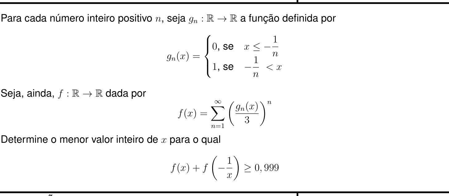 Questão 3 no caderno Matemática da 2ª fase do IME 2027