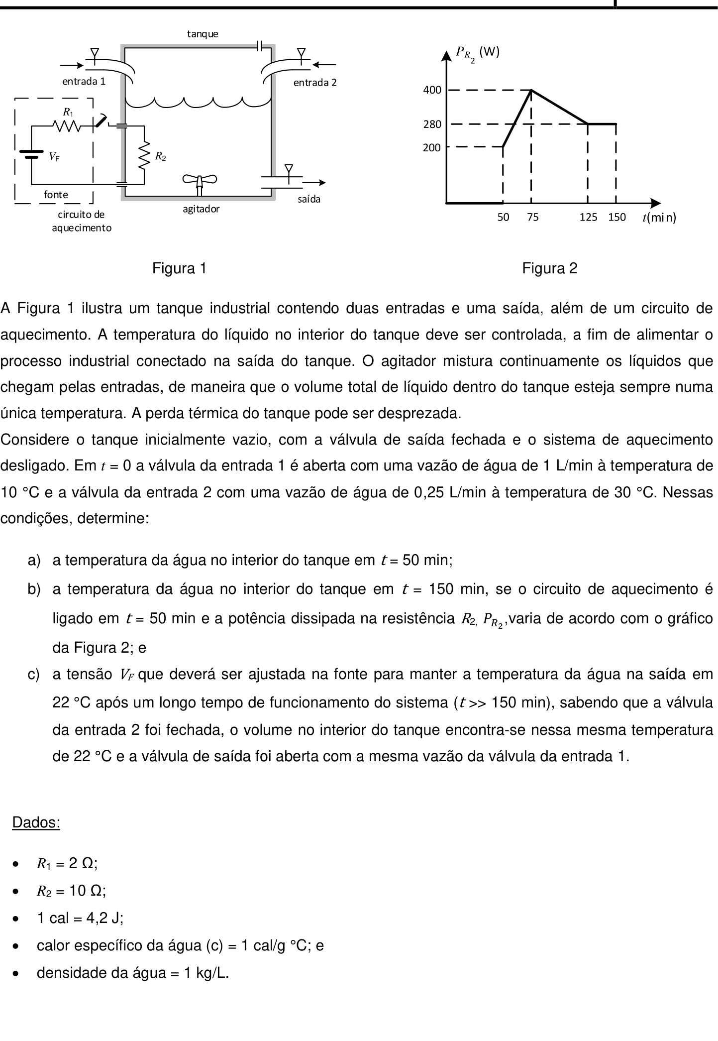 Questão 2 no caderno Física da 2ª fase do IME 2019