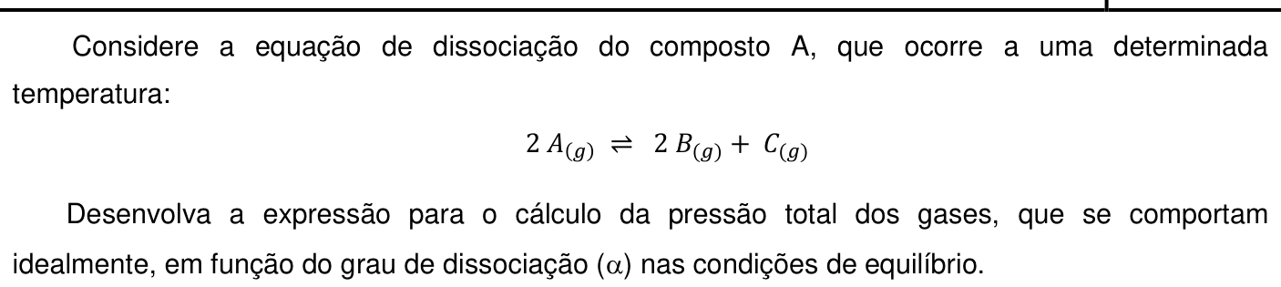 Questão 1 no caderno Química da 2ª fase do IME 2019