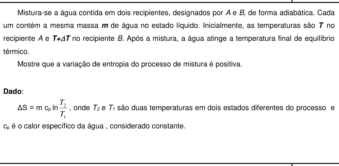 Questão 3 no caderno Química da 2ª fase do IME 2019