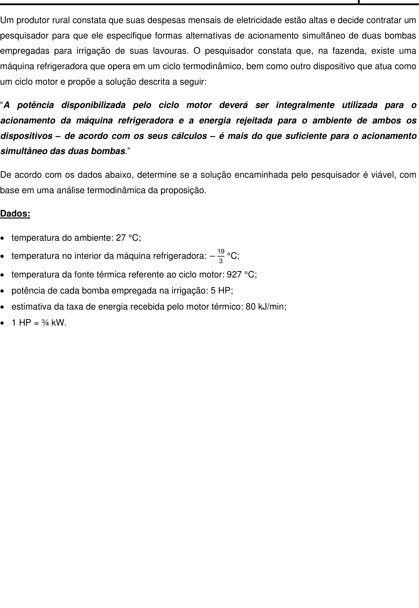 Questão 2 no caderno Física da 2ª fase do IME 2020