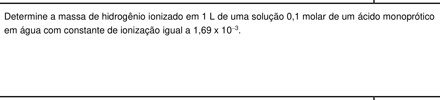Questão 2 no caderno Química da 2ª fase do IME 2020