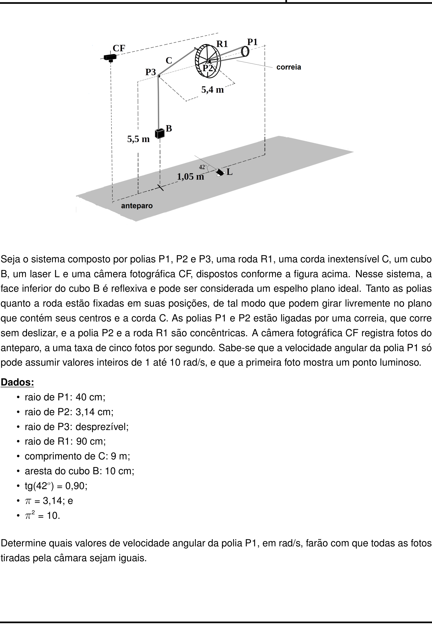 Questão 8 no caderno Física da 2ª fase do IME 2022