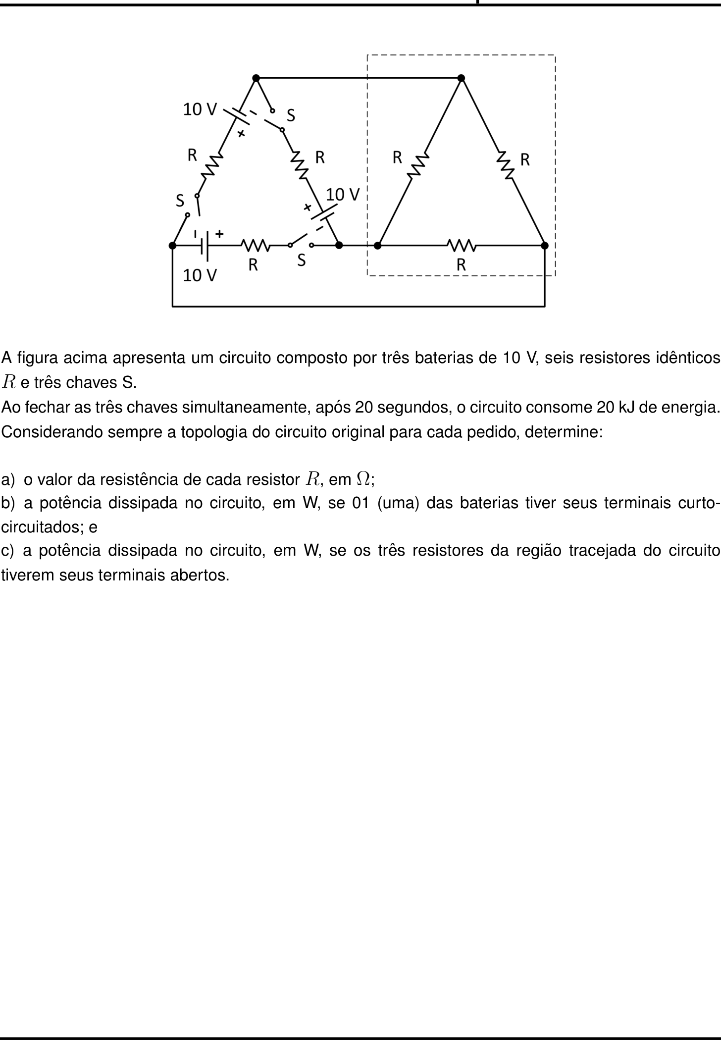 Questão 9 no caderno Física da 2ª fase do IME 2022