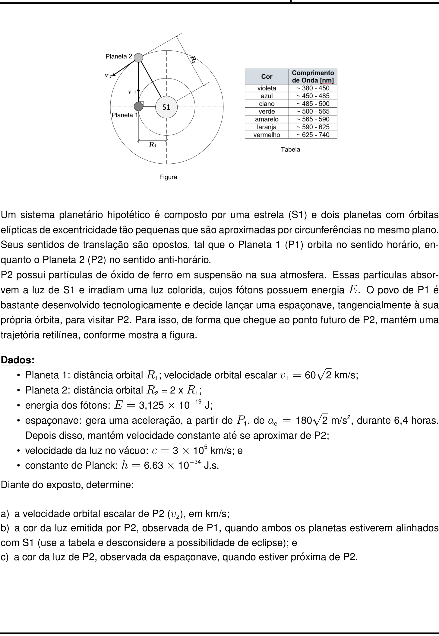 Questão 10 no caderno Física da 2ª fase do IME 2022