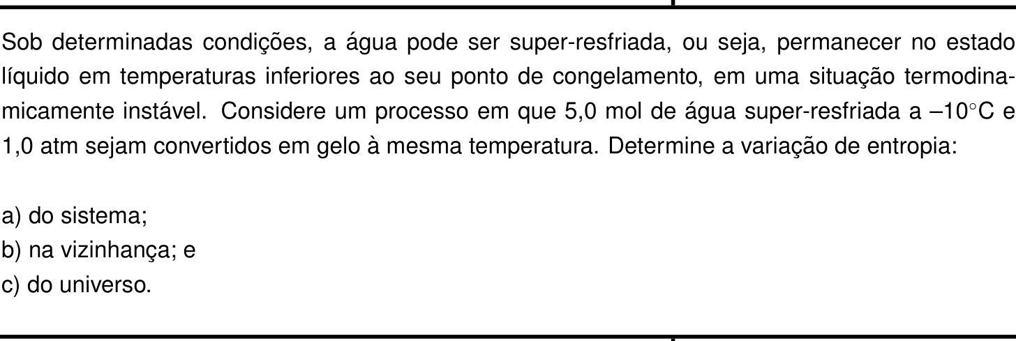 Questão 3 no caderno Química da 2ª fase do IME 2022