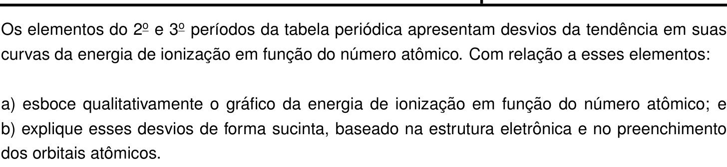 Questão 4 no caderno Química da 2ª fase do IME 2022