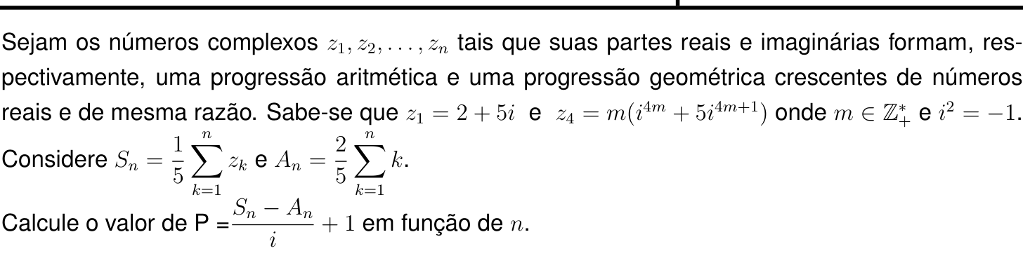 Questão 4 no caderno Matemática da 2ª fase do IME 2023
