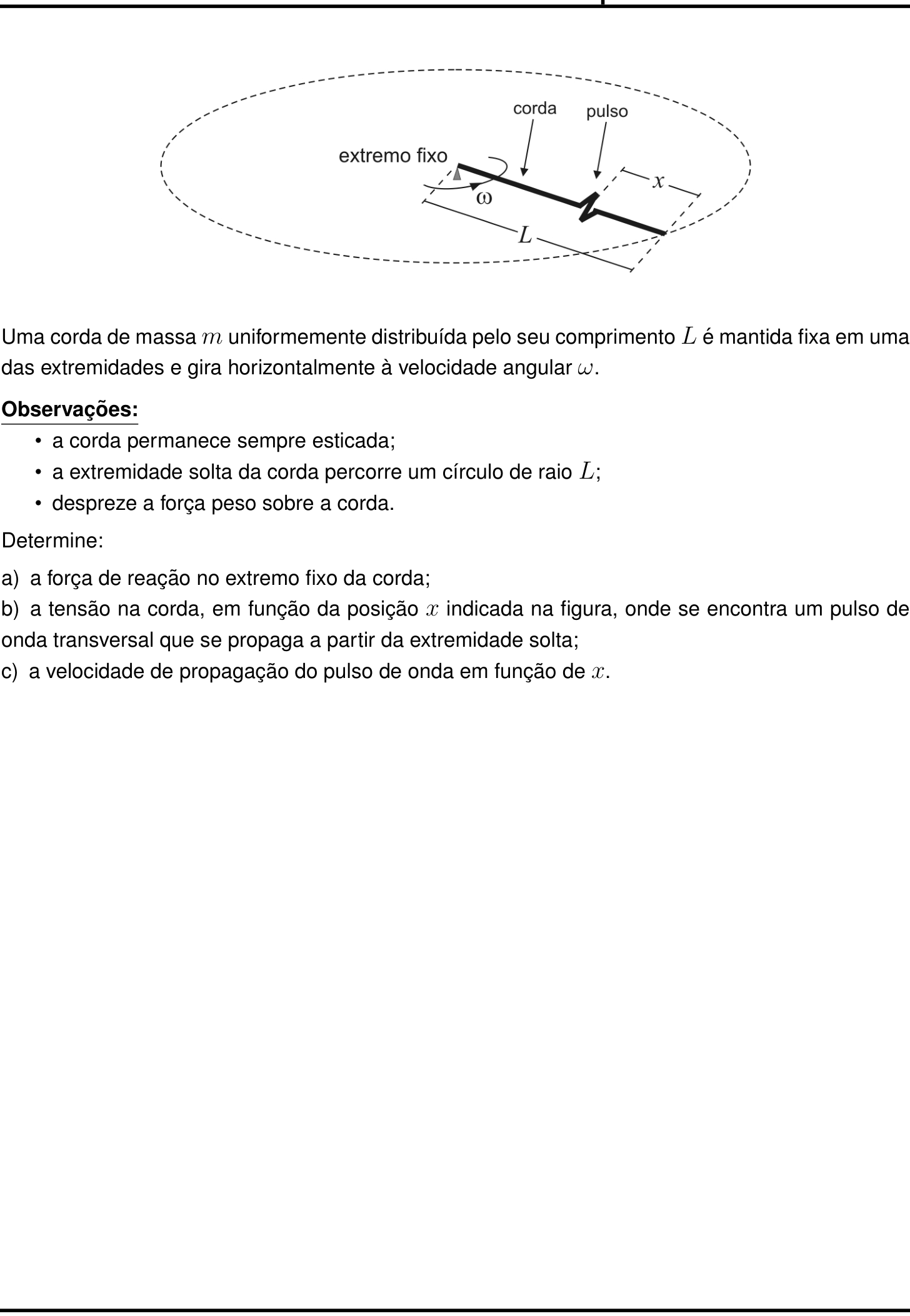 Questão 4 no caderno Física da 2ª fase do IME 2023