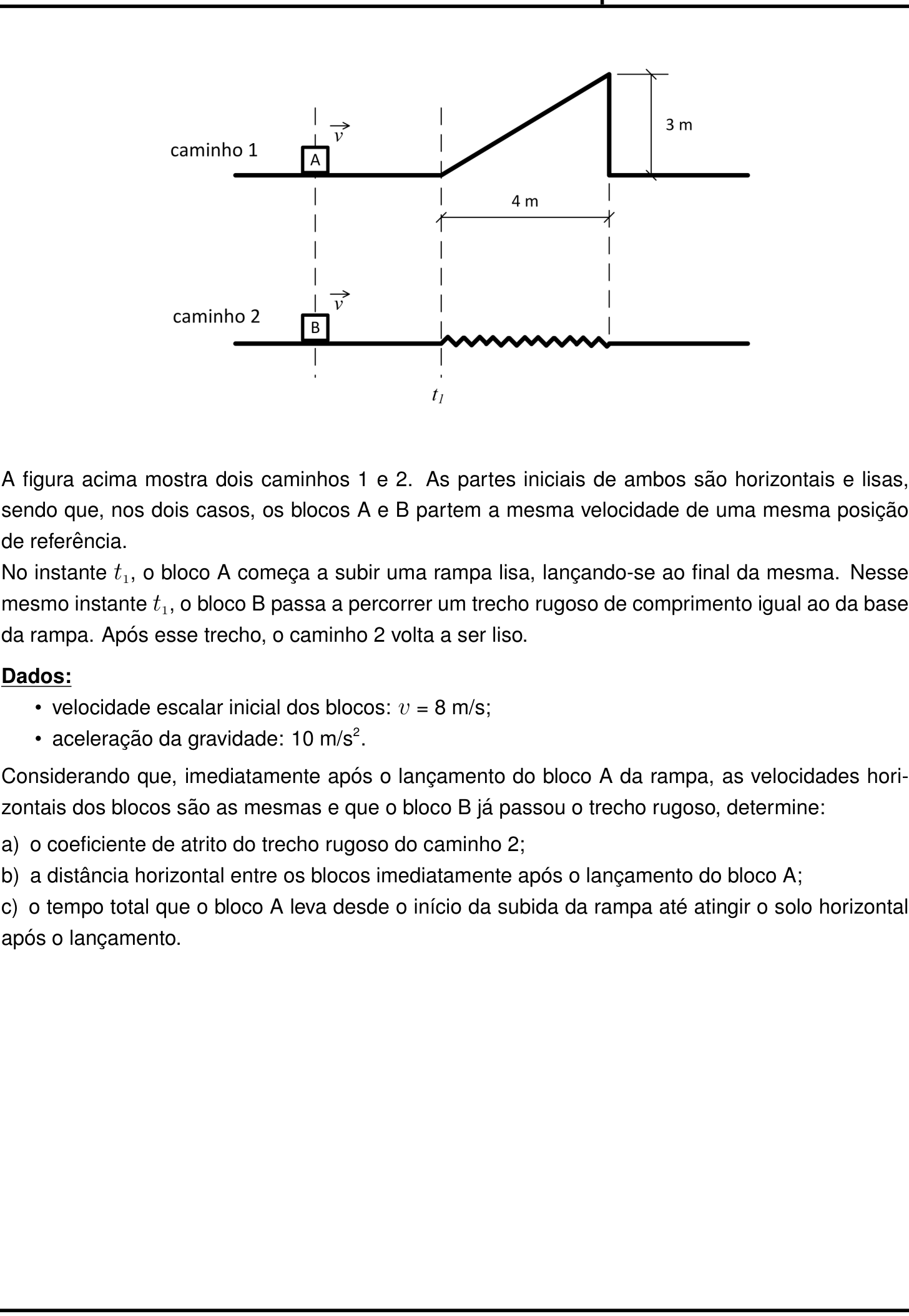 Questão 6 no caderno Física da 2ª fase do IME 2023