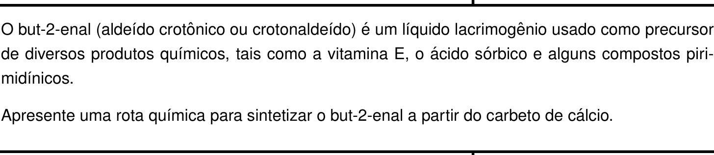 Questão 3 no caderno Química da 2ª fase do IME 2023