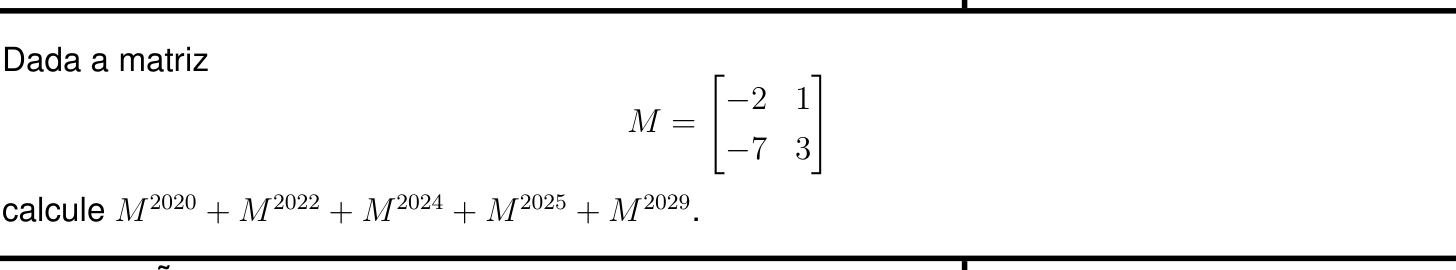 Questão 1 no caderno Matemática da 2ª fase do IME 2024