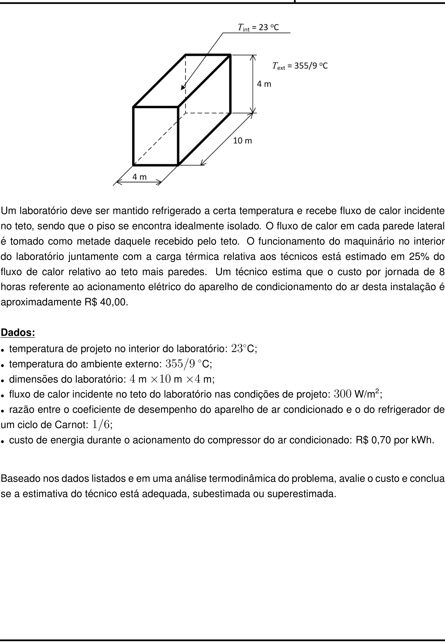 Questão 5 no caderno Física da 2ª fase do IME 2024