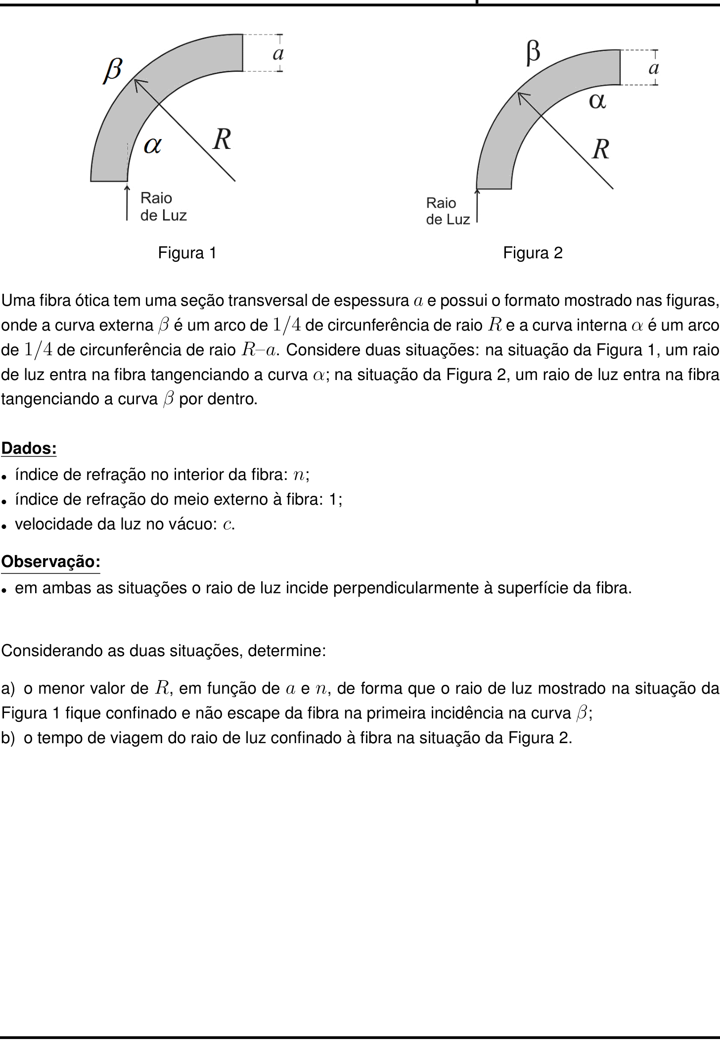 Questão 8 no caderno Física da 2ª fase do IME 2024
